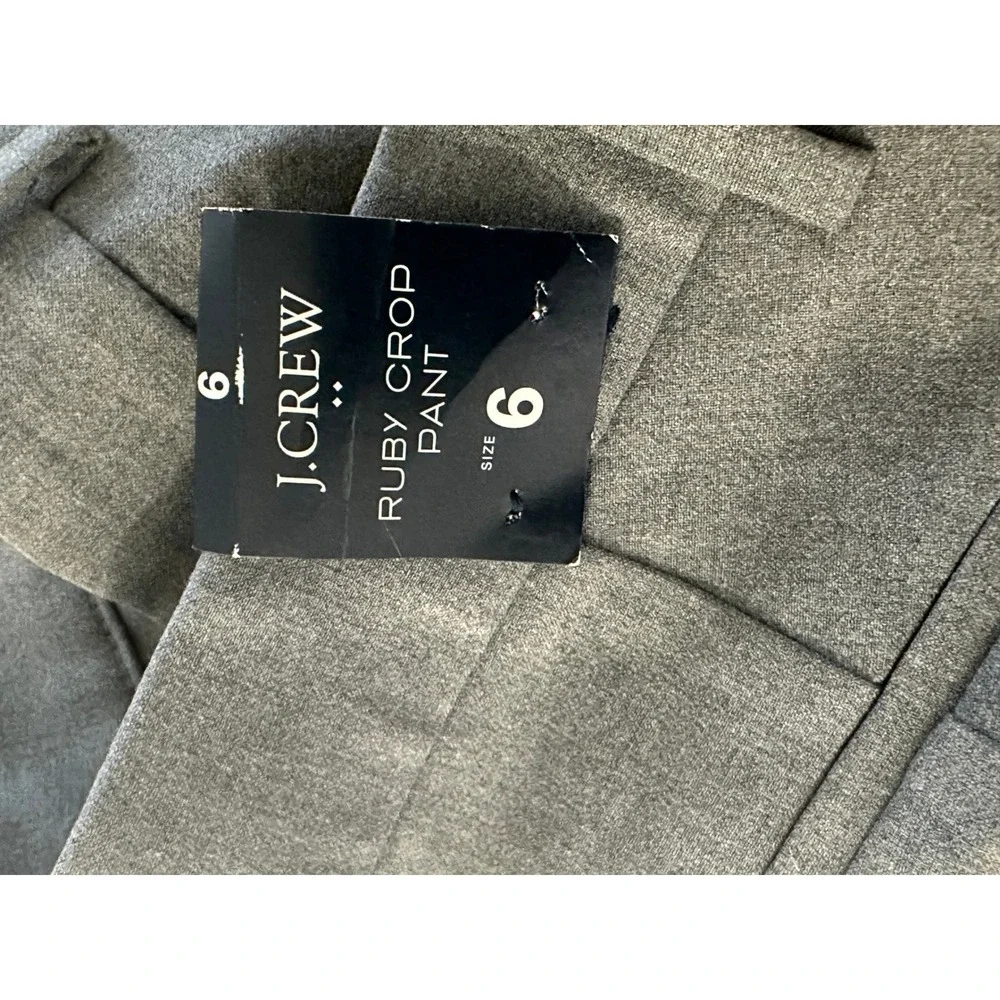 J. Crew Ruby Crop Pant‎ Grey Dress Pants Women's Size 6 Style J5292